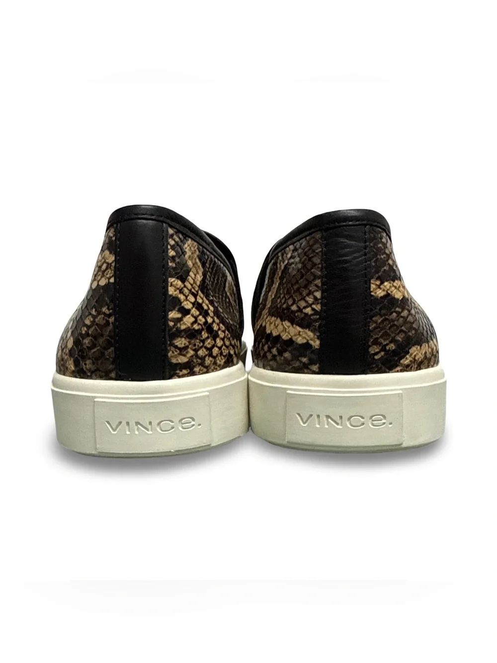 Vince Blair-5 Snake-Effect Leather Slip-On Sneakers in Senegal Size 9